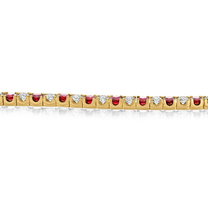 Round Ruby Bracelet — view 3