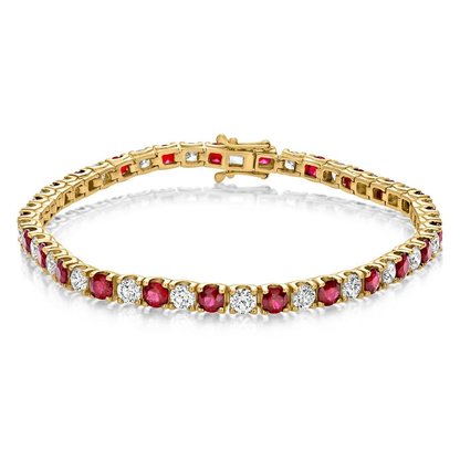 Round Ruby Bracelet — view 1