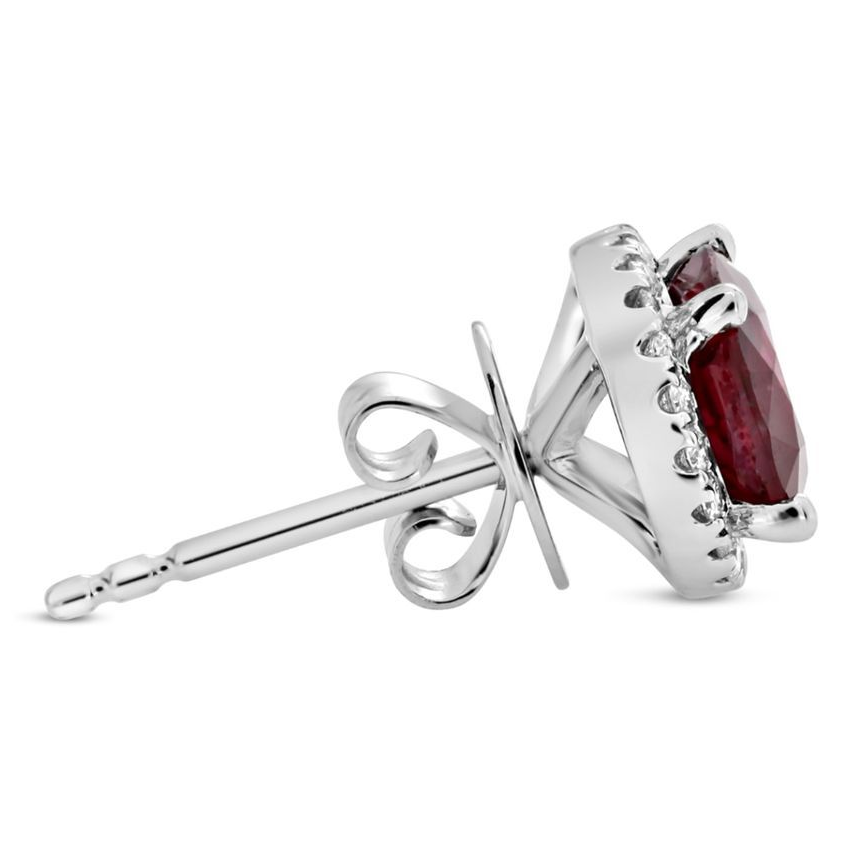 Oval Ruby Earring — view 2
