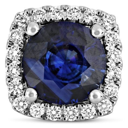 Cushion Sapphire Earring — view 1
