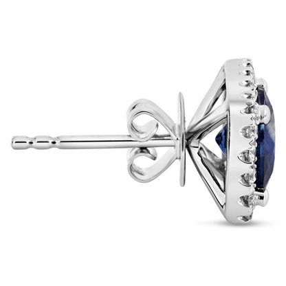 Cushion Sapphire Earring — view 2