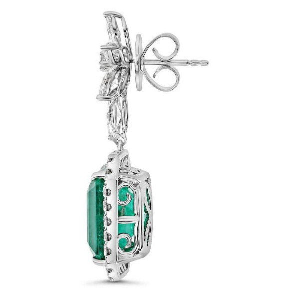 Emerald Cut Emerald Earring — view 1