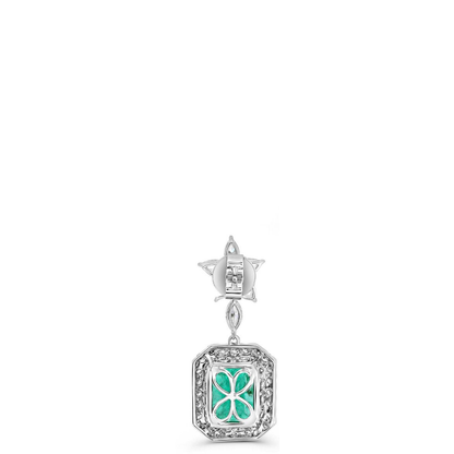 Emerald Cut Emerald Earring — view 2