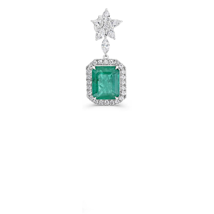 Emerald Cut Emerald Earring — view 3