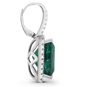 Cushion Emerald Earring — view 2