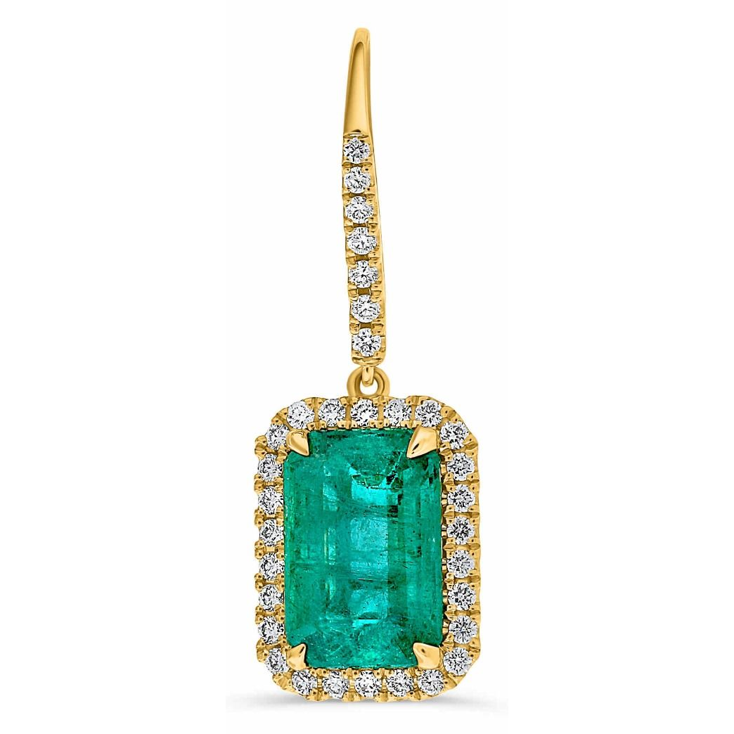 Emerald Cut Emerald Earring — view 1