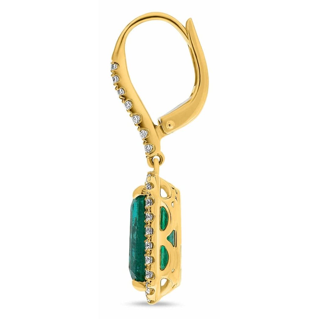 Emerald Cut Emerald Earring — view 2