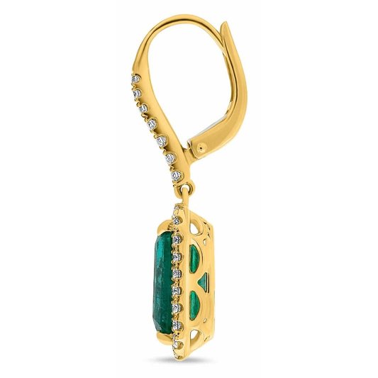 Emerald Cut Emerald Earring — view 2