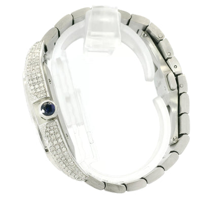 Cartier Santos Galbee 1565 Aftermarket Diamond 24mm Stainless Steel Watch