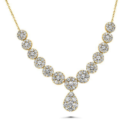 Diamond Teardrop Necklace — view 2