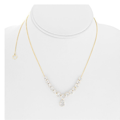 Diamond Teardrop Necklace — view 3