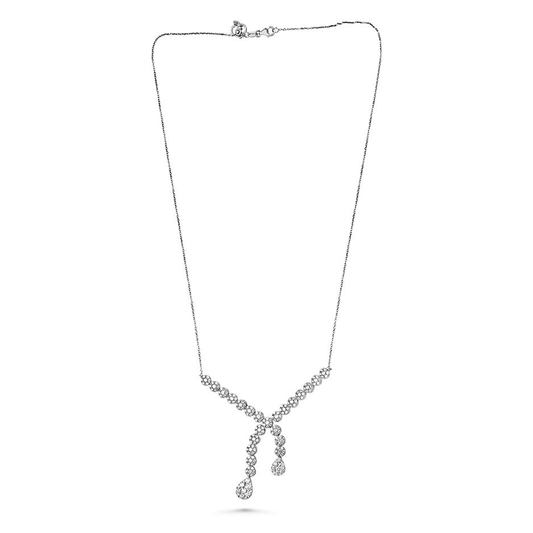 Diamond (2.86 Carats) Cross-Over Necklace — view 1