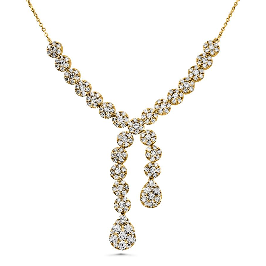 Diamond (2.86 Carats) Cross-Over Necklace — view 2