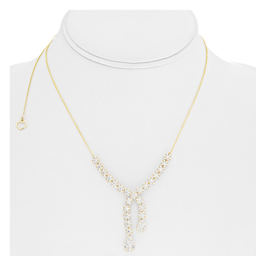 Diamond (2.86 Carats) Cross-Over Necklace — view 3