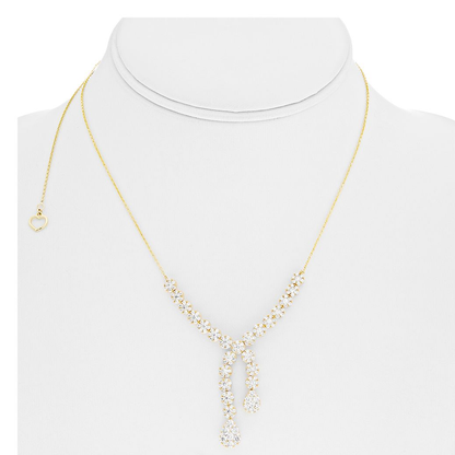 Diamond (2.86 Carats) Cross-Over Necklace — view 3