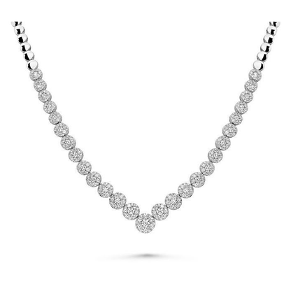 Partial Riviera Necklace with 4+ Carats Diamonds — view 2