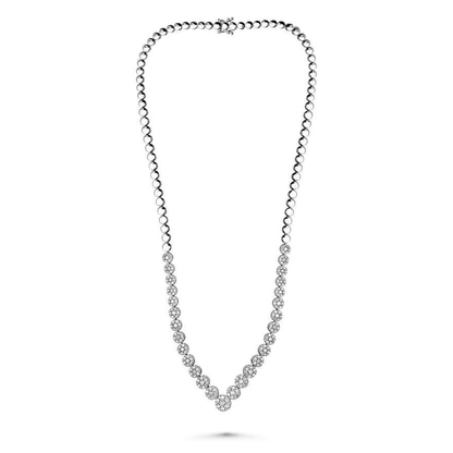 Partial Riviera Necklace with 4+ Carats Diamonds — view 1