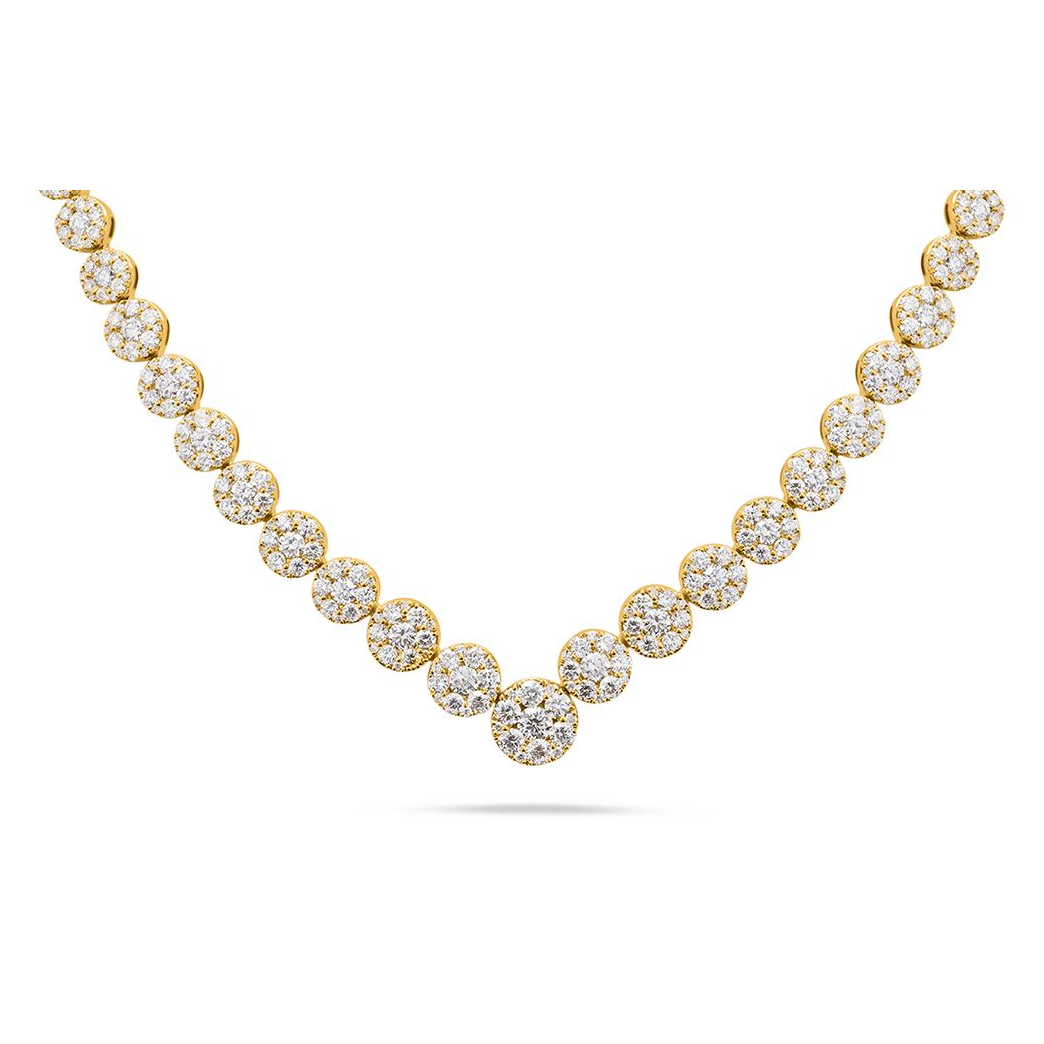 Partial Riviera Necklace with 4+ Carats Diamonds — view 2