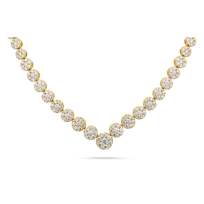 Partial Riviera Necklace with 4+ Carats Diamonds — view 2