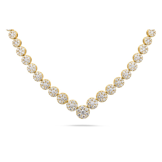 Partial Riviera Necklace with 4+ Carats Diamonds — view 2