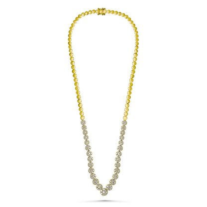 Partial Riviera Necklace with 4+ Carats Diamonds — view 1