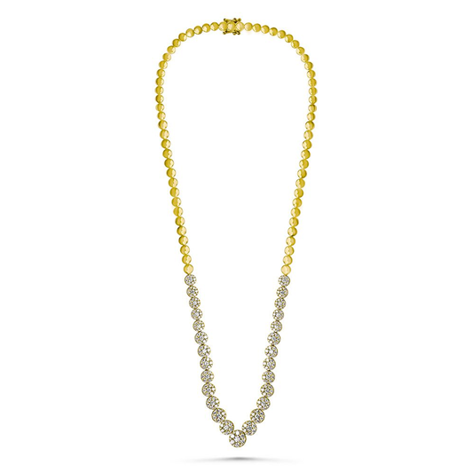 Partial Riviera Necklace with 4+ Carats Diamonds — view 1