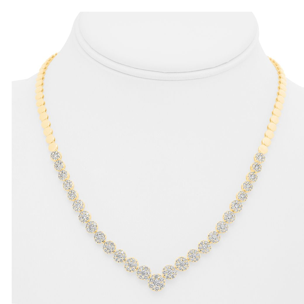 Partial Riviera Necklace with 4+ Carats Diamonds — view 3