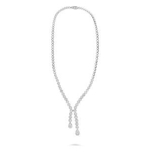 White Gold Diamond Bolo Necklace — view 1
