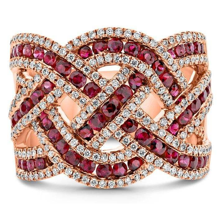 Mixed Shape Ruby Ring — view 1