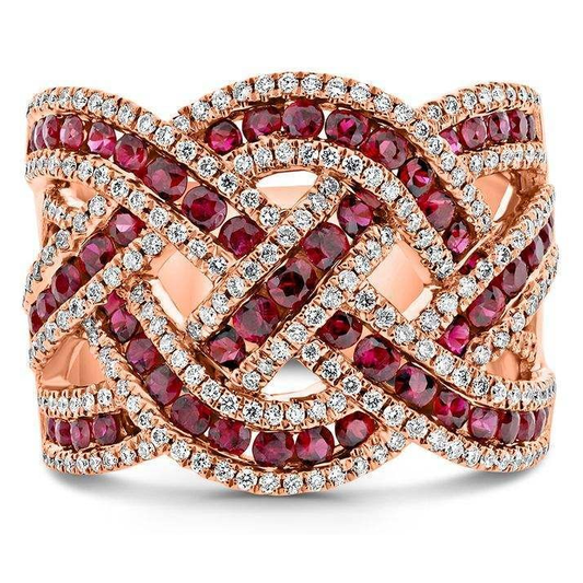 Mixed Shape Ruby Ring — view 1