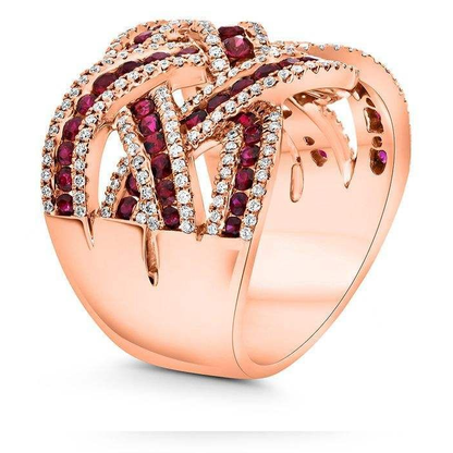 Mixed Shape Ruby Ring — view 3