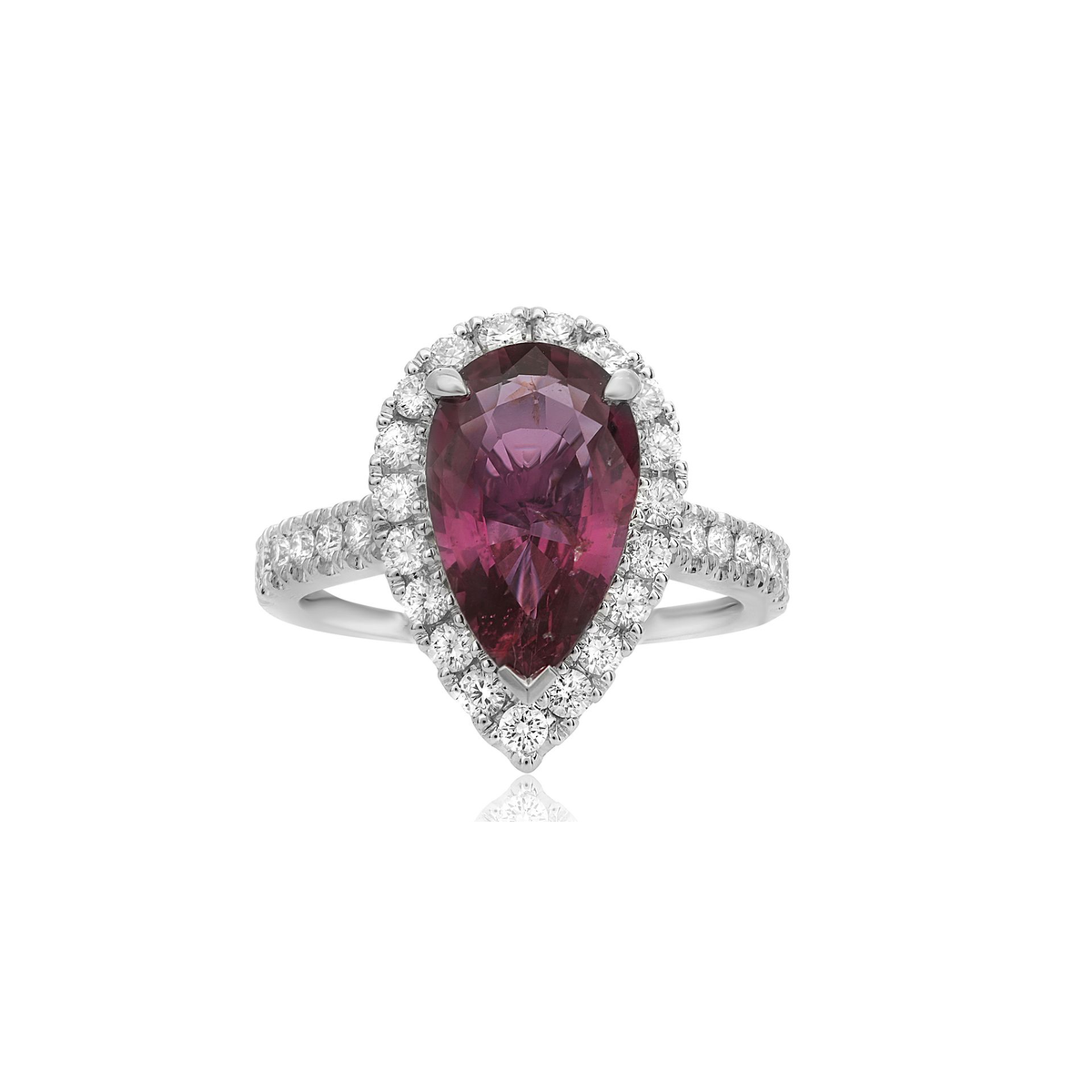 Pear Shape Ruby Ring — view 1