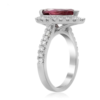 Pear Shape Ruby Ring — view 3