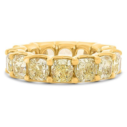 Yellow Gold 18K Yellow Diamond Eternity Band — view 1