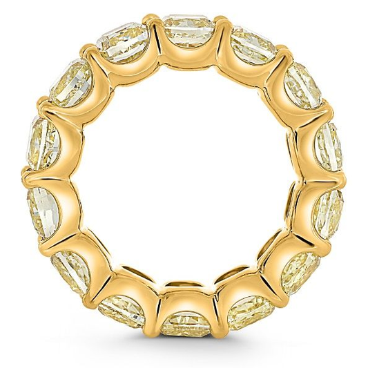 Yellow Gold 18K Yellow Diamond Eternity Band — view 2