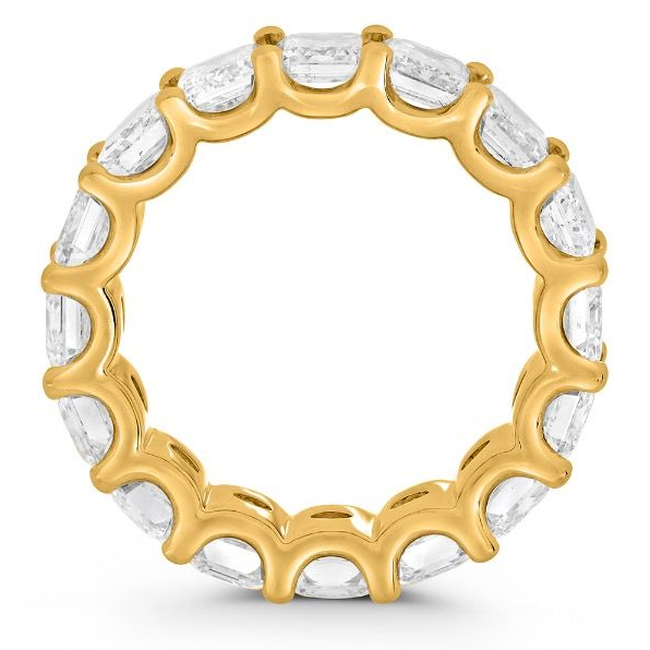 Yellow Gold 8.59 Emerald Cut Eternity Ring — view 2