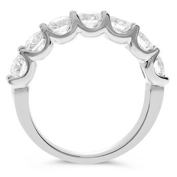 Seven-Stone White Diamond Wedding Band — view 2