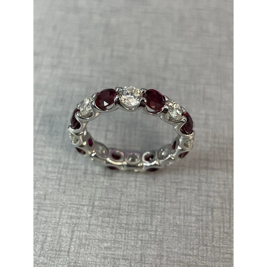 Round Ruby Ring — view 1