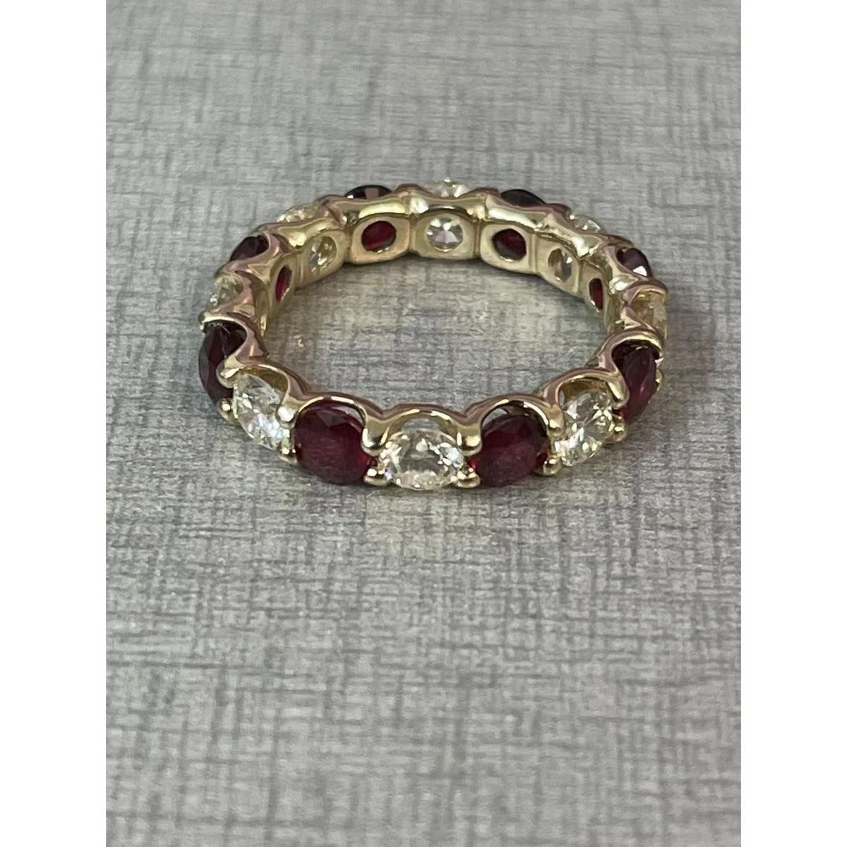 Round Ruby Ring — view 1