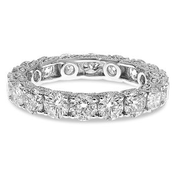 White Gold Diamond Eternity Ring 3+ Carats — view 1