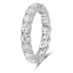 White Gold Diamond Eternity Ring 3+ Carats — view 2