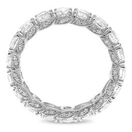White Gold Diamond Eternity Ring 3+ Carats — view 3