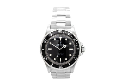 Vintage Rolex Submariner 5513 Stainless Steel Black Dial Watch