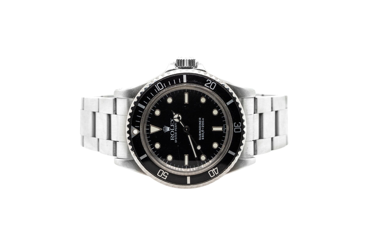 Vintage Rolex Submariner 5513 Stainless Steel Black Dial Watch