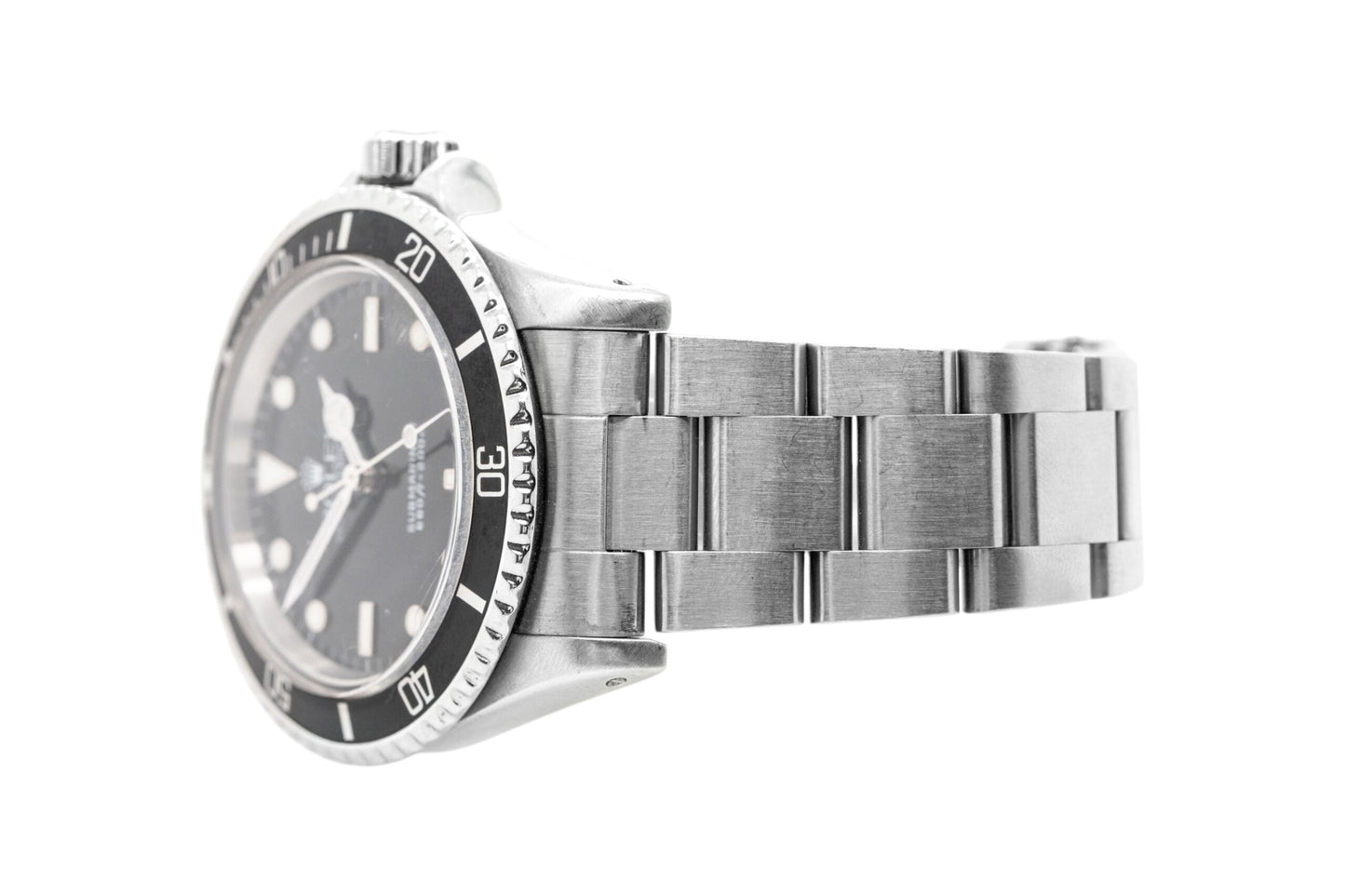 Vintage Rolex Submariner 5513 Stainless Steel Black Dial Watch