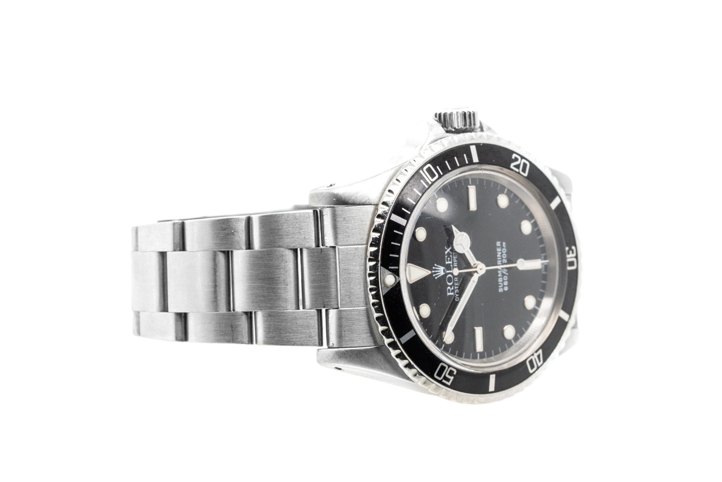 Vintage Rolex Submariner 5513 Stainless Steel Black Dial Watch