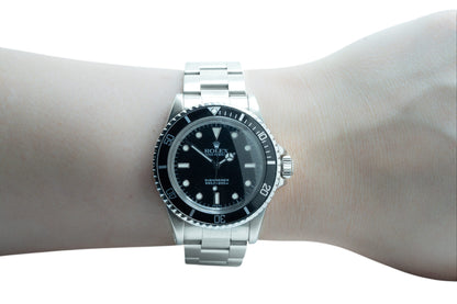Vintage Rolex Submariner 5513 Stainless Steel Black Dial Watch