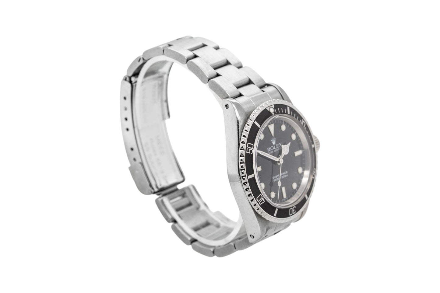 Vintage Rolex Submariner 5513 Stainless Steel Black Dial Watch