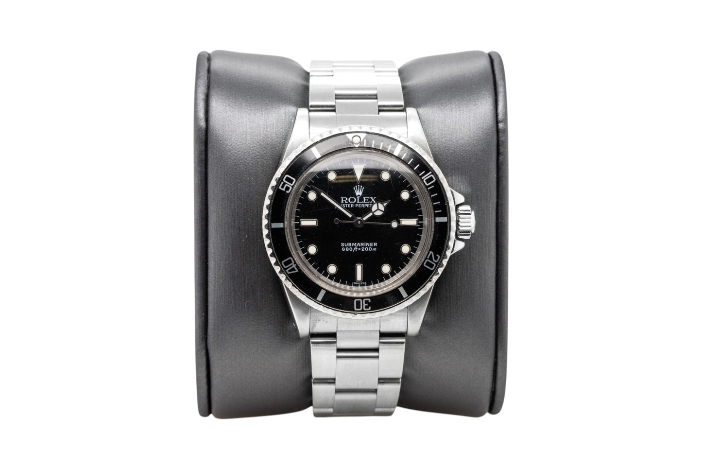 Vintage Rolex Submariner 5513 Stainless Steel Black Dial Watch