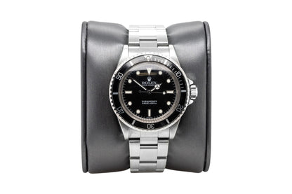 Vintage Rolex Submariner 5513 Stainless Steel Black Dial Watch